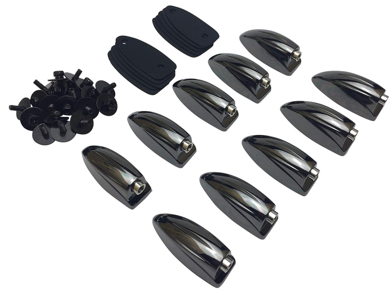 Single End Tom Drum Lugs - ROSS Percussion (10 Pack - Black Nickel) 10 Pack - Black Nickel