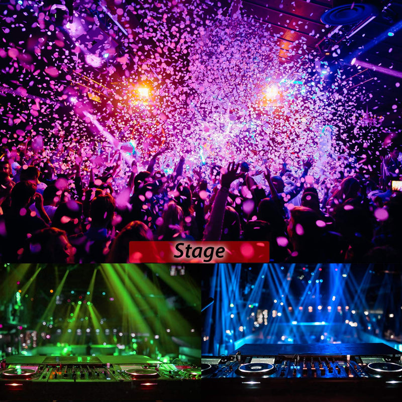 [AUSTRALIA] - Disco Lights RGB LED 2 in 1 Stage Beam Lights Sound Activated DJ Party Lights with Strobe Flash Effects, Timing LED Stage Light Projector with Remote Control for Home Birthday Dance Party 