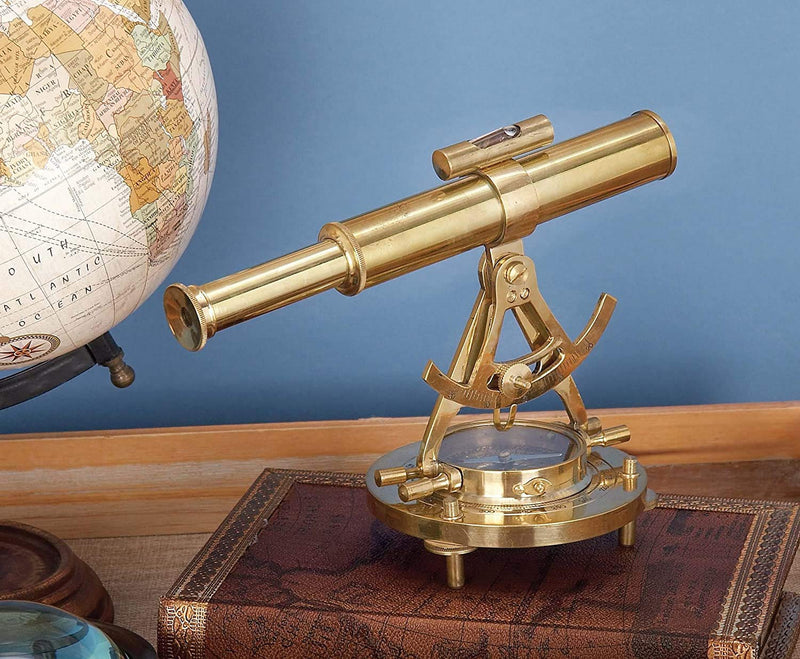 Brass Telescope Compass Feel The Distant Objects Nearer 6"