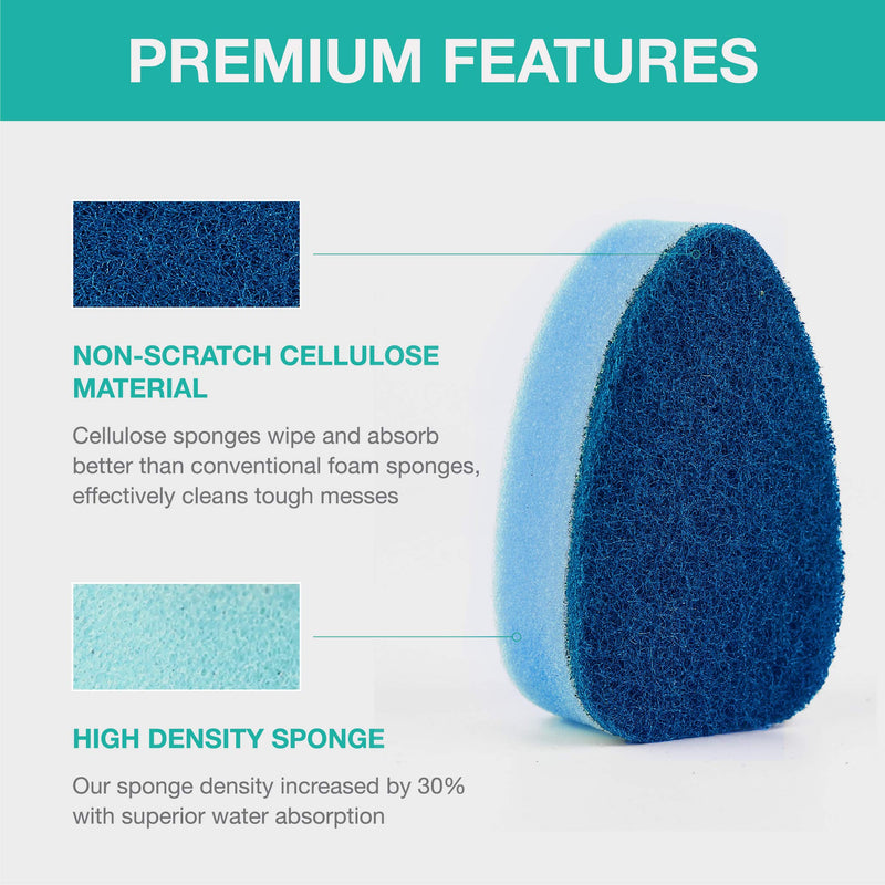 Dishwand Refills Sponges Refill, Dish Wand Replacement Heads, Heavy Duty Scrub Dots Brushes Soap Dispenser, Non Scratch Dispensing Scrubbers, Dishwashing Cleaning Supplies Kitchen Sink Dishwasher Tool 12Pack