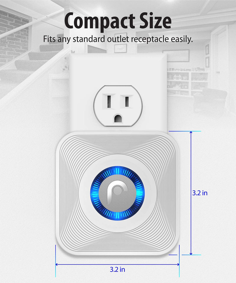 Fosmon WaveLink 51005HOM Wireless Home Security Driveway Alarm, Motion Sensor Detect Alert, Store Door Entry Chime Doorbell (500 Feet, 58 Tunes, 5 Volume Levels, LED Indicators) 1 Motion Detector