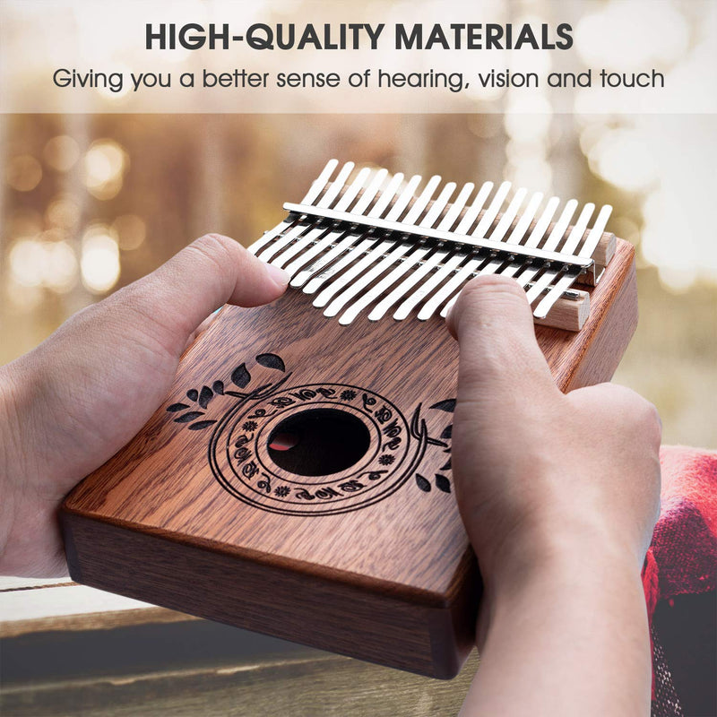 Scorina Kalimba 17 Keys Kalimba Thumb Piano,With Study Instruction And Tune Hammer(Christmas New Design),Best Christmas' Gifts For Adult,Kids And Beginners