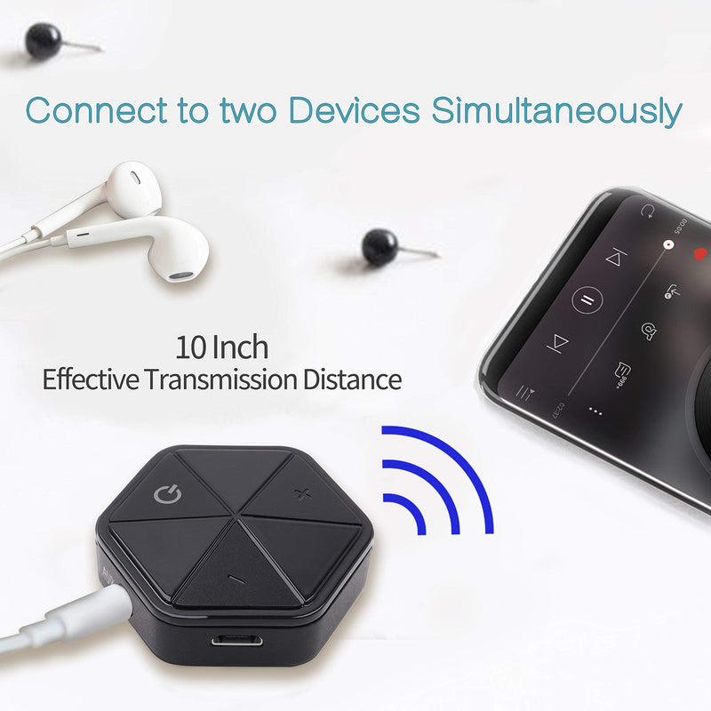 Bluetooth Audio Adapter, Wireless Audio Receiver, Clip Bluetooth Receiver V4.1 for Hands-Free Call and Home Audio Music