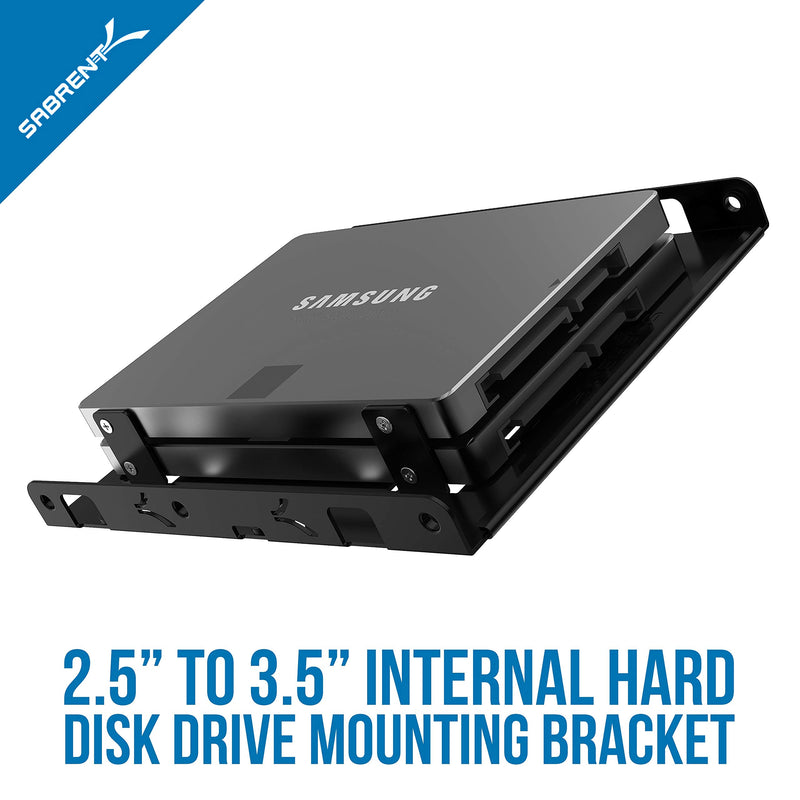 Sabrent 2.5 Inch to 3.5 Inch Internal Hard Disk Drive Mounting Bracket Kit (BK-HDDH)