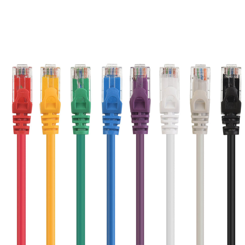 [AUSTRALIA] - Cable Matters 8-Color Combo Snagless Short Cat5e Ethernet Cable 3 ft (Cat5e Cable, Cat 5e Cable, Internet Cable, Network Cable) 3 Feet Color-Combo 