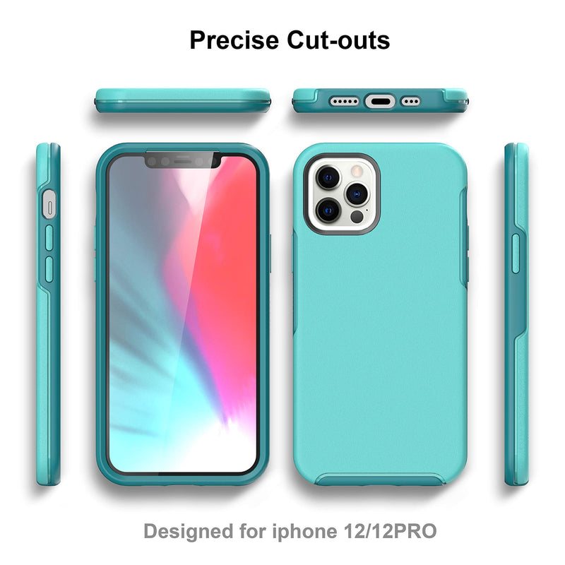 Baricy Ongoing Series Designed for iPhone 12 Pro Max Case, Heavy-Duty Tough Rugged Lightweight Slim Shockproof Protective Case for iPhone 12 Pro Max 6.7 Inch (Aqua) Aqua