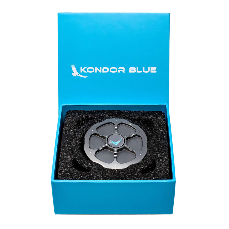 KONDOR BLUE Sony E Mount Body Cap Metal Space Gray Aluminum Alloy Standard Cine Camera Port Cover compatible with Sony cameras.