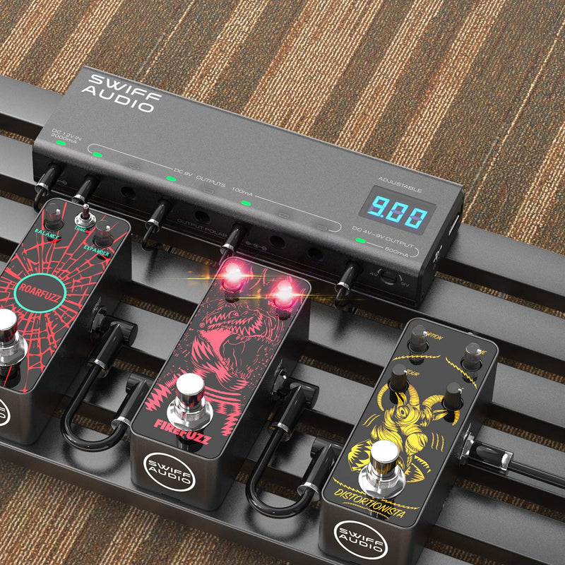 [AUSTRALIA] - SWIFF Newest Design Multi-functional Guitar Effect Pedal Fuzz Classic Tone Effects DC 9V Power Input True Bypass Effector for all Electronic Musical Instruments(Fuzz) 