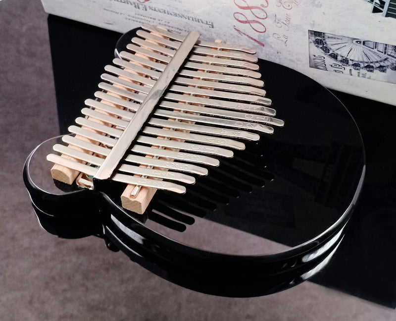 CILILI Kalimba 17 Keys Acrylic & Wood Thumb Piano with Study Instruction & Tune Hammer & Protective Box Portable Musical Instrument Kits Gifts For Kids Adult Beginners (Acrylic(Black Bear) Acrylic(Black Bear)