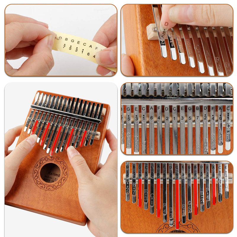 OurWarm Kalimba Thumb Piano 17 Keys, Mbira Sanza African Wood Finger Piano with Professional Study Instruction Tune Hammer and Waterproof Protective Box, for Kids Adults Beginners Musician Gifts