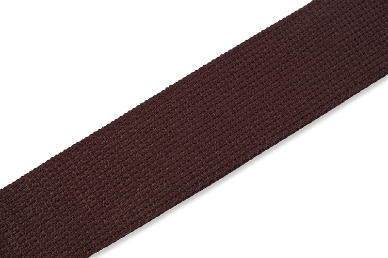 Levy's Leathers 2" Cotton Guitar Strap with Suede Ends and Tri-glide Adjustment, Adjustable to 58"; Brown (MC8-BRN)