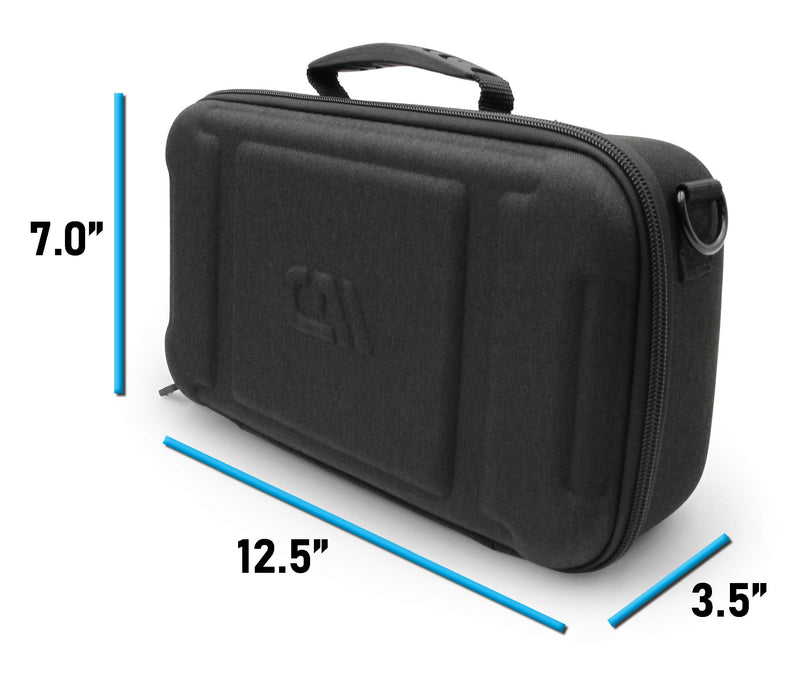 [AUSTRALIA] - CASEMATIX Two Wireless Microphone Case Compatible with Wireless Mic System Handheld Microphones Sennhesier, Shure and More, Dual Mic Bag with Shoulder Strap and Hard Shell Exterior 