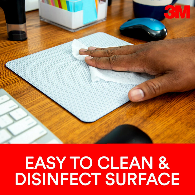 3M Precise Mouse Pad Enhances the Precision of Optical Mice at Fast Speeds and Extends the Battery Life of Wireless Mice up to Fifty Percent, Easy to Clean, Stays in Place, 9 in x 8 in (MP114-BSD1) 1