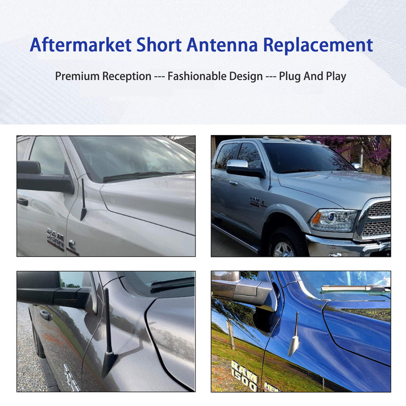 [AUSTRALIA] - Anina Car Radio Antenna Mast for 2009-2018 Dodge Ram 1500 4.7 Inches Aluminum Alloy Antenna Replacement 4.7 Inch Dodge RAM 