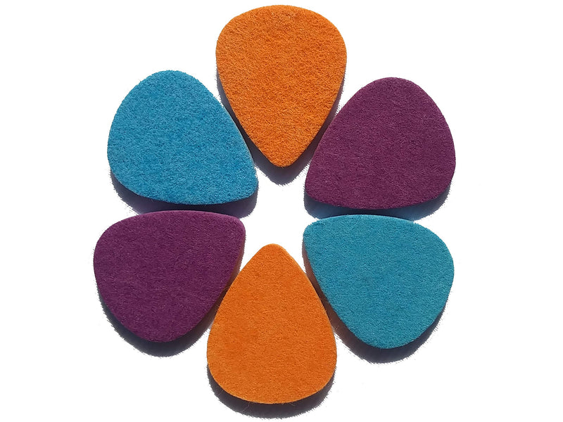 ToneFly Felt Ukulele Picks Multi-color, 6 Pack