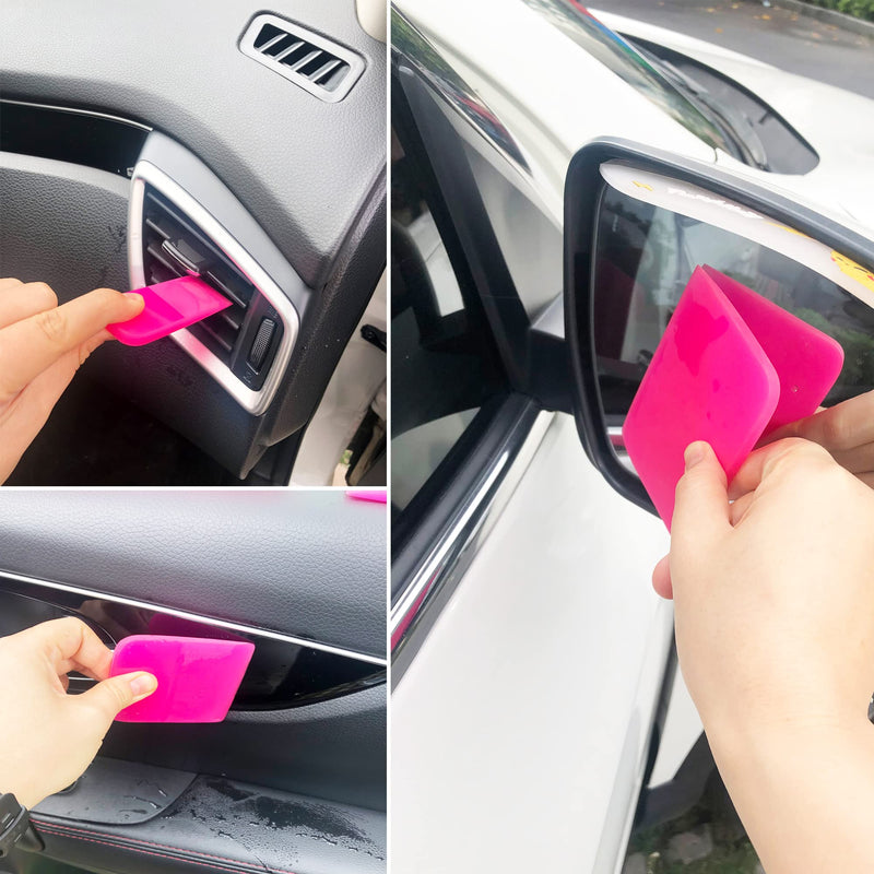Gomake PPF Squeegee Kit 5 in 1 Anti-Scratch Soft TPU Squeegee for Vinyl,Small Tint Squeegee Water Blade Scraper for Paint Protection Film,Vinyl Wrap/Window Tint Tools, Mirror/Window/Household Cleaning