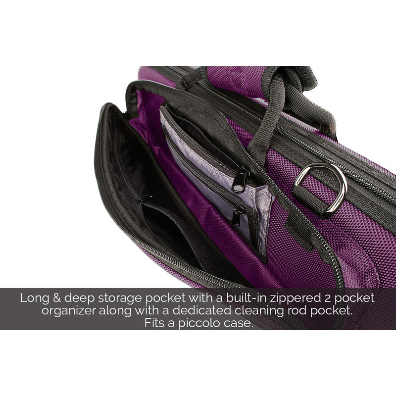 Protec PB308PR Flute Slimline PRO PAC Case, Purple