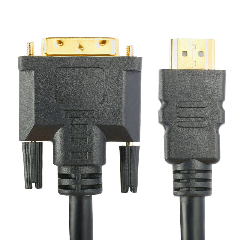 SHD DVI to HDMI Cable 6Feet,HDMI to DVI Cable Cord DVI D to HDMI Adapter Bi-Directional Monitor Cable for PC Laptop HDTV Projector
