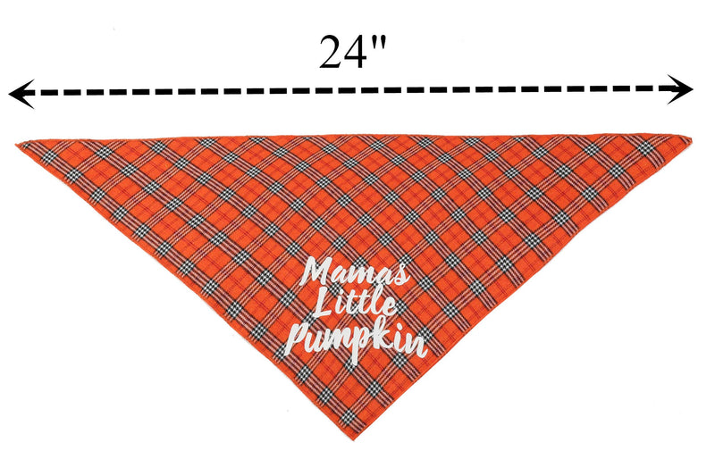 JPB Dog Thanksgiving Bandana, Plaid Holiday Puppy Scarf