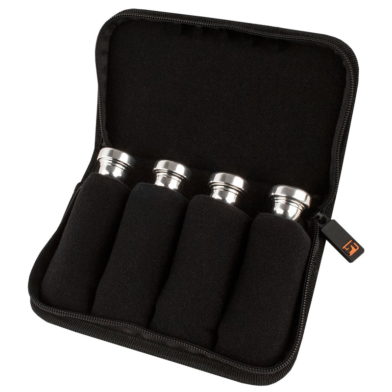 Protec Trumpet/Small Brass Multiple (4-Piece) Nylon Mouthpiece Pouch with Zipper Closure, Model A221ZIP