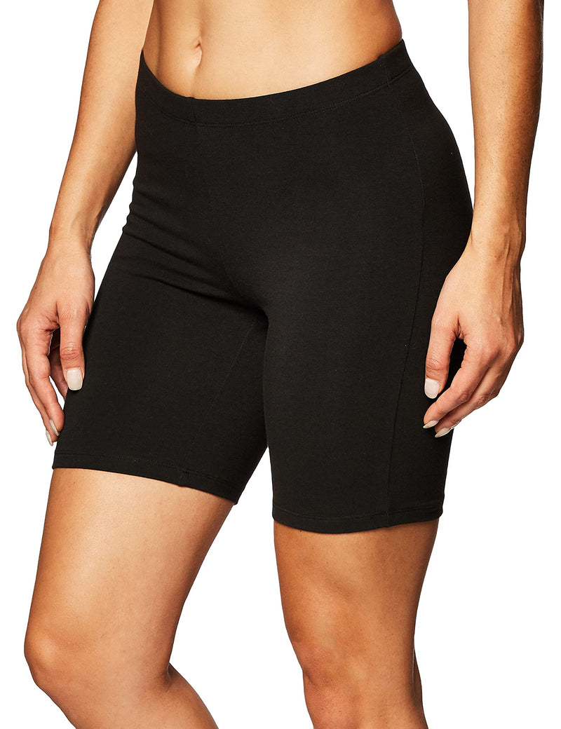 Hanes Women's Stretch Jersey Bike Short Small Black