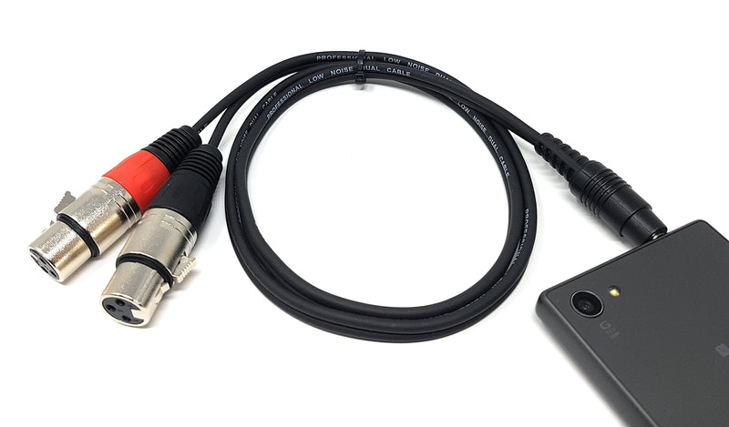 MainCore 3m long mini 3.5mm Jack Plug to 2 x XLR Socket 3pin Cable Adapter Lead Cord Y Splitter