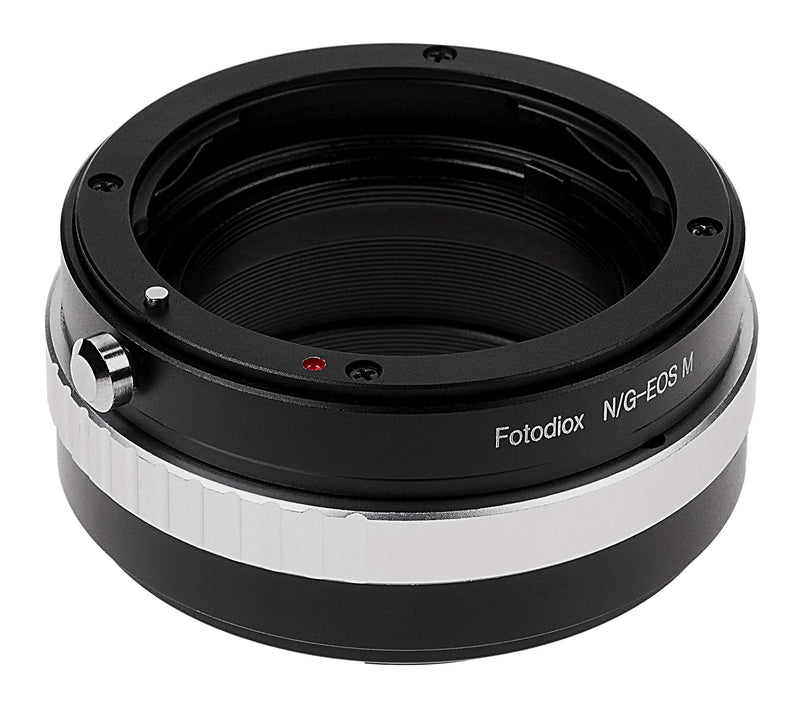 Fotodiox Lens Mount Adapter with Aperture Control, for Nikon G-Type, DX-Type Lens to Canon EOS M Mirrorless Cameras Nikon F G-Type Standard