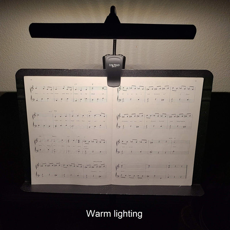 Extra Wide Clip-On Music Stand Orchestra Light- 18 LED Rechargeable USB Piano, Desk, Reading Lamp