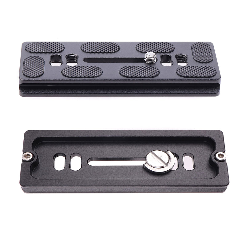 Fotga PU100 Aluminum Quick Release Plate with 1/4" Screw Mount for Camera Tripod Ball Head,Compatible with Benro Arca Swiss Style PU100(100mm)
