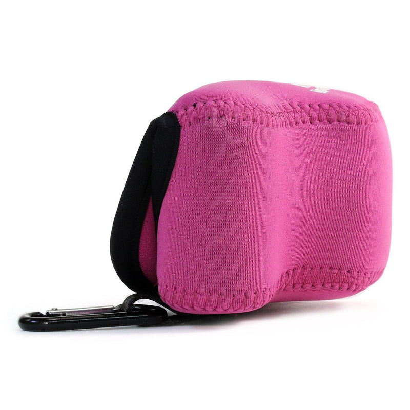 MegaGear ''Ultra Light'' Neoprene Camera Case Bag with Carabiner for Nikon 1 J4, Nikon 1 J5 with 10-30mm (Hot Pink) Hot Pink