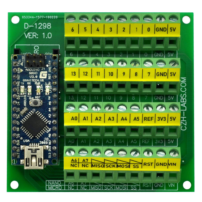 CZH-LABS Screw Terminal Block Breakout Module Board for Arduino Nano/Micro.