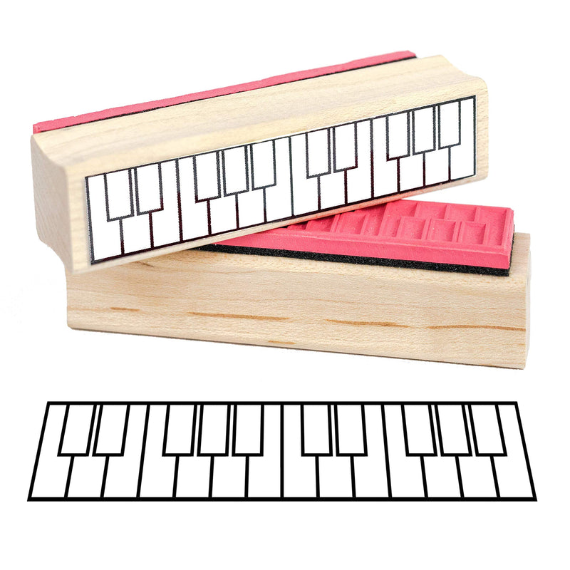 Two Octave Piano Fingering Rubber Stamp