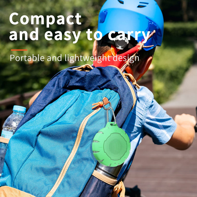 HEYSONG Waterproof Bluetooth Speaker, Shower Speaker with HD Sound, LED Light, Floating, Lightweight Portable Speakers for Travel, Pool, Beach, Kayak, Gifts for Kids, Teen Green