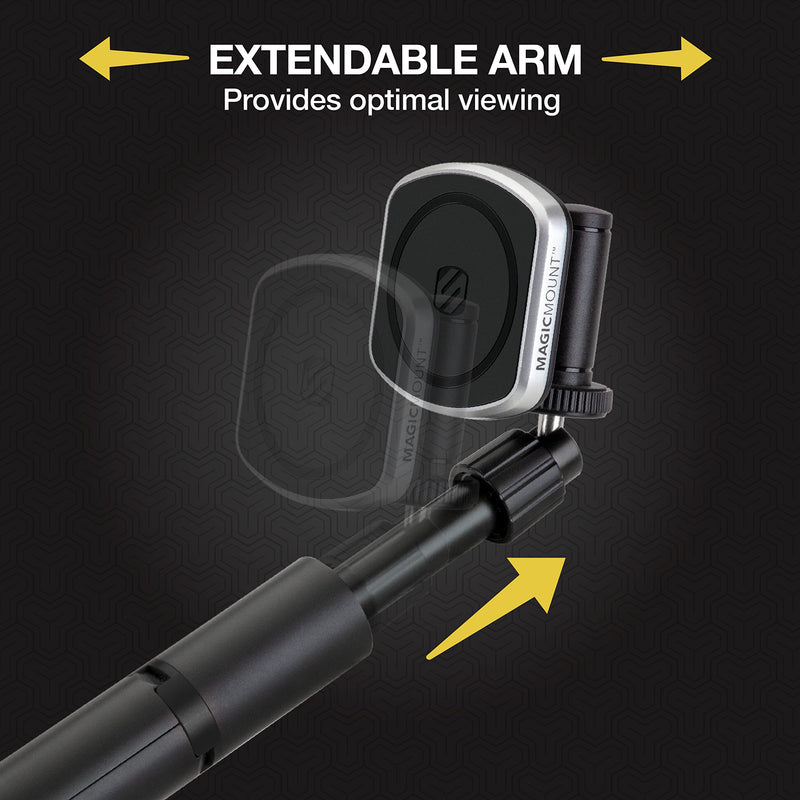 Scosche MP2TR1-SP MagicMount Pro 2 Tripod/Selfie Stick Phone Mount with Adjustable Arm Tripod with Mount Black