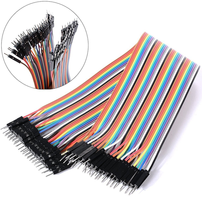 HiLetgo 120pcs/3x40pcs Breadboard Jumper Wires Prototype Board Dupont Wire Male to Male, Male to Female, Female to Female, 2.54mm to 2.54mm 20CM Wires Assortment Kit for Arduino Raspberry PI DIY