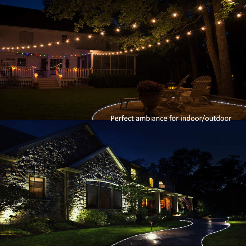 [AUSTRALIA] - Rope Lights Outdoor, 16ft Daylight LED Mini Light Strip Lights, Connectable and Waterproof 12v, Flexible with Plug for Tube Light Rope,for Christmas Home Garden Camping Party Pario Indoors Use White 