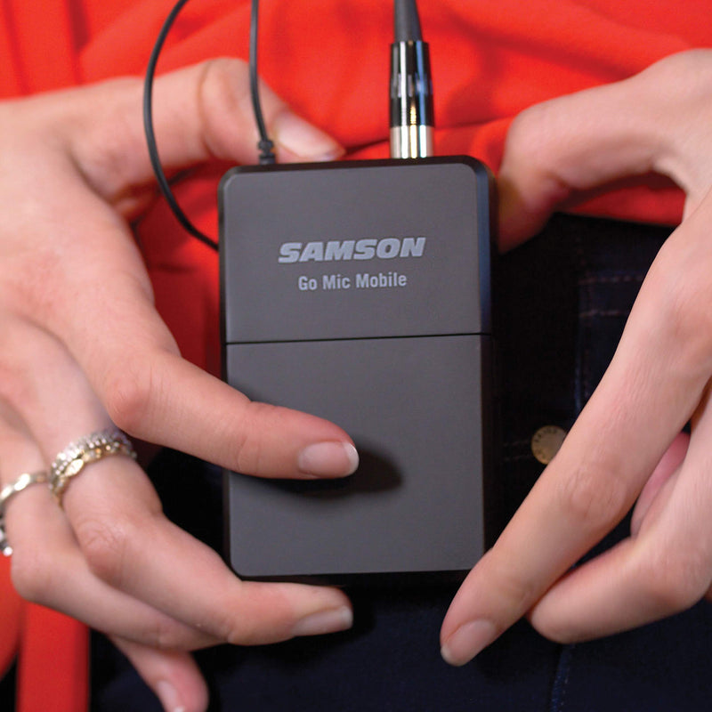 Samson Technologies Go Mic Mobile PXD2 Wireless Beltpack Transmitter with LM8 Lavalier Microphone