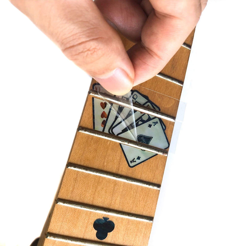 Inlay Sticker Fret Markers for Guitars - Playing Cards - Black Pearl