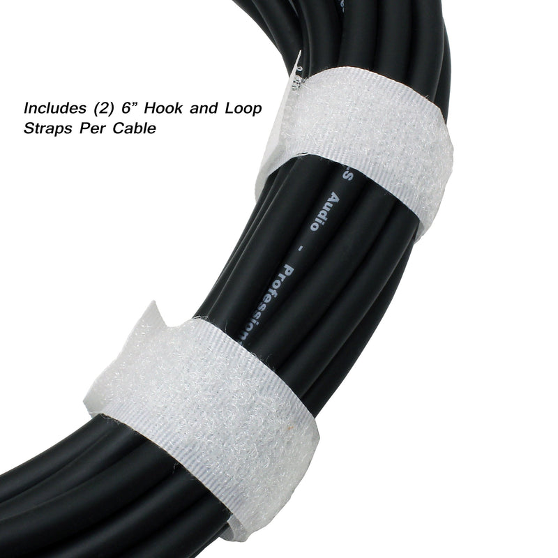 [AUSTRALIA] - GLS Audio 25ft Patch Cable Cords - XLR Male to 1/4" TRS Black Cables - 25' Balanced Snake Cord (Note: This is NOT A MIC Cable!) 