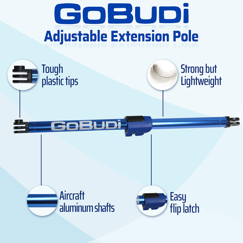 GoBUDi Adjustable Extension Pole Compatible with All GoPro Hero Cameras (1 Adjustable)