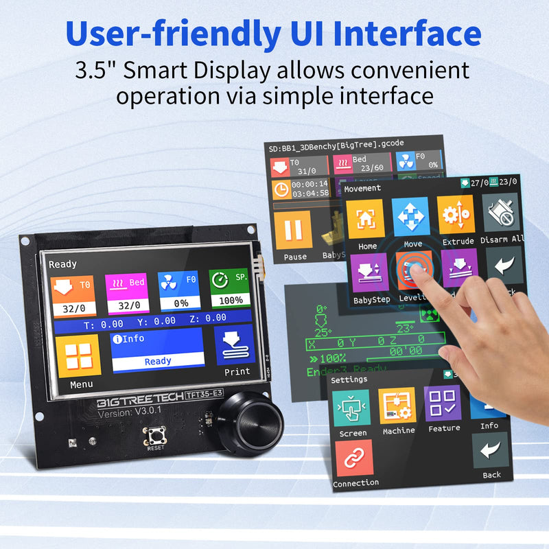 BIGTREETECH Direct TFT35 E3 V3.0.1 Touch Screen with Dual Modes Compatible 12864 LCD Display WiFi 3D Printer Parts for Ender3 CR-10 SKR V1.3 Mini E3