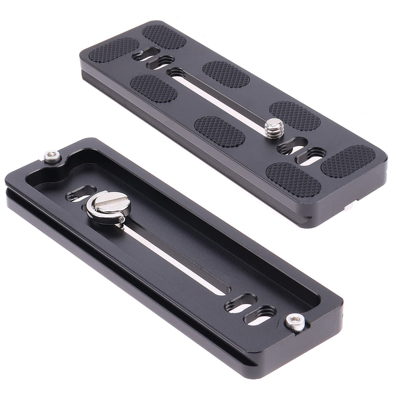 FocusFoto PU120 PU-120 Quick Release Plate, 120mm Long Plate with 1/4"-20 Mounting Screw for Benro B0 B1 B2 J0 J1 N1 Arca Swiss Tripod Ball Head