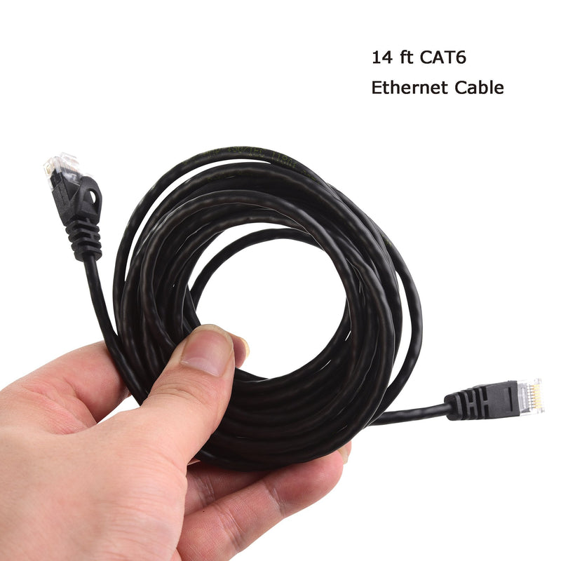 Cable Matters 10Gbps Snagless Long Cat6 Ultra Thin Ethernet Cable 50 ft (Thin Cat6 Cable) in Black