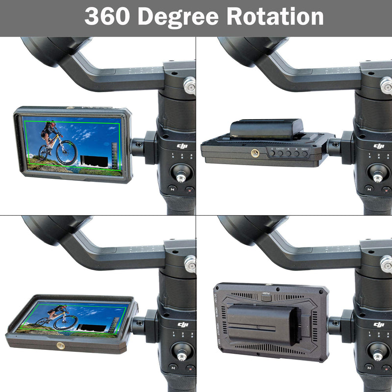 Monitor Mount for DJI Ronin-S with 360 Degree Swivel Mechanism