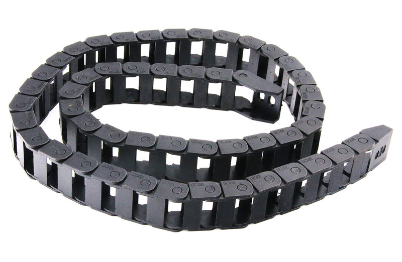 1m Black Plastic Drag Chain Cable Carrier for CNC Router Mill (10mm x 20mm) 10mm x 20mm