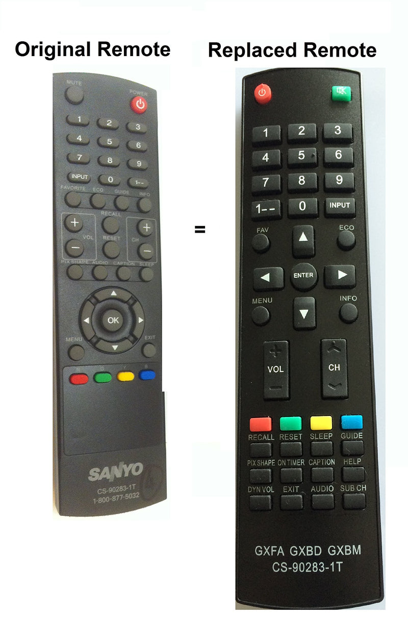 This Replaced Sanyo Remote can Suit for Sanyo GXBD ; GXBM ; MC42NS00 ; CS-90283-1T ; GXFA ; GXAB GXBC GXCC GXBG; GXBJ GXBG GXBE GXBC GXBD GXAB Remote