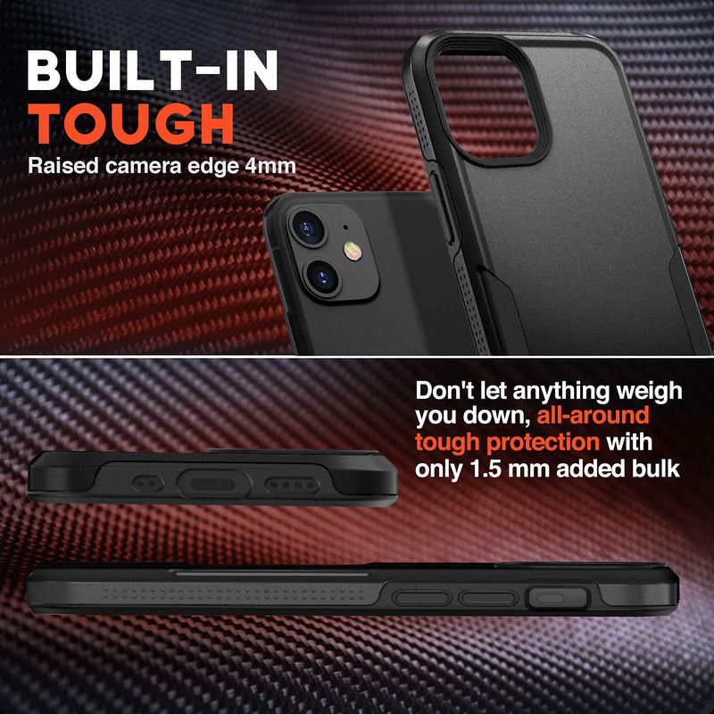 NTG [1st Generation] Designed for iPhone 11 Case, Heavy-Duty Tough Rugged Lightweight Slim Shockproof Protective Case for iPhone 11 6.1 Inch, Black