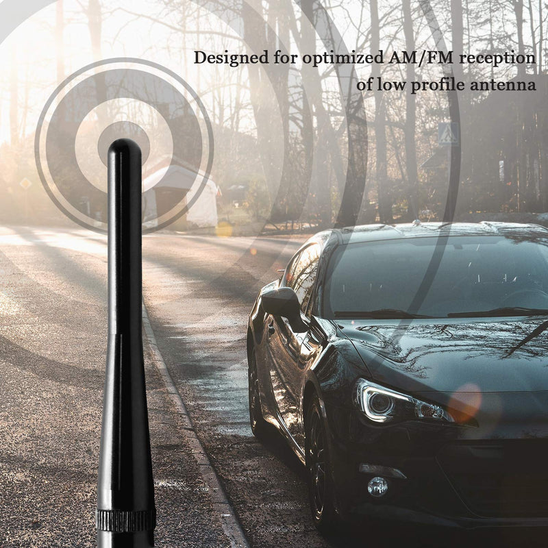 JAPower Replacement Antenna Compatible with MINI Cooper 2001-2018 | 2 inches-Black | Great Looking Automotive Car Truck Antenna Black