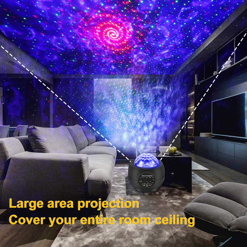 [AUSTRALIA] - EEEKit Night Light Galaxy Projector, 32 Lighting Modes Starry Ocean Wave Projector with Bluetooth Music Speaker & Remote Control, for Baby Kids Bedroom Party Ceiling 