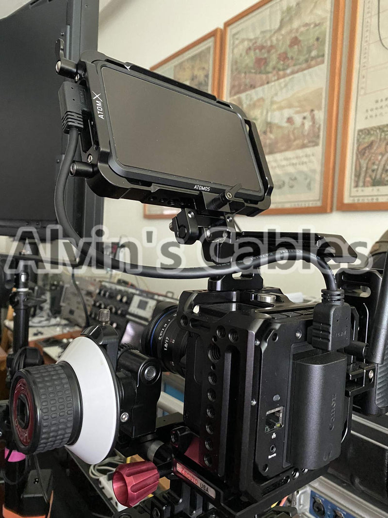 Alvin's Cables Z CAM E2 L Shape 2.0 HDMI Cable for Portkeys BM5 Monitor 90 Degrees Up to Right Angle Down 60CM